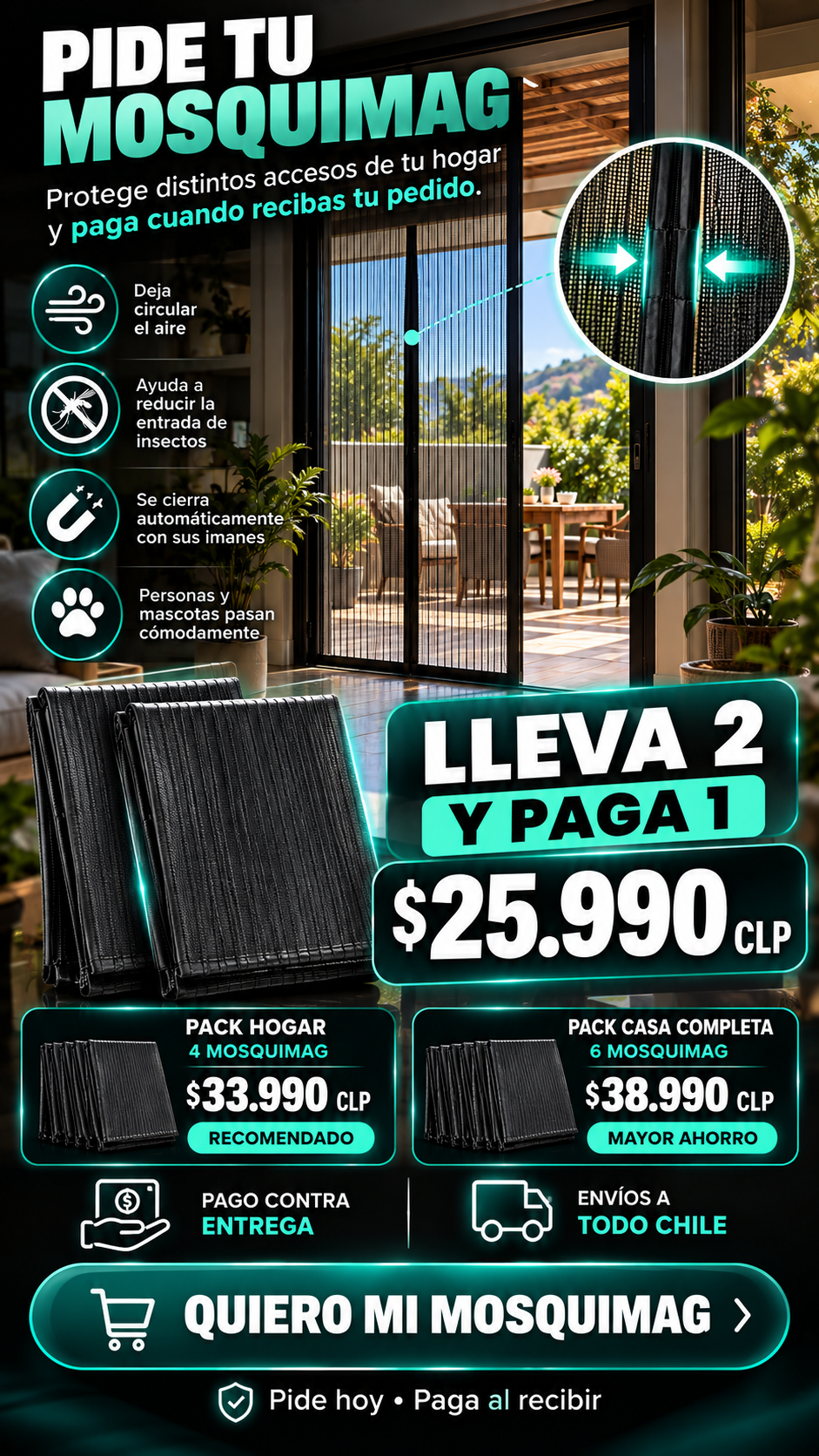 MosquiMag™ | Malla Magnética Anti Mosquitos para Puertas