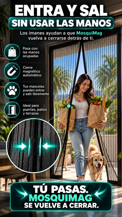 MosquiMag™ | Malla Magnética Anti Mosquitos para Puertas