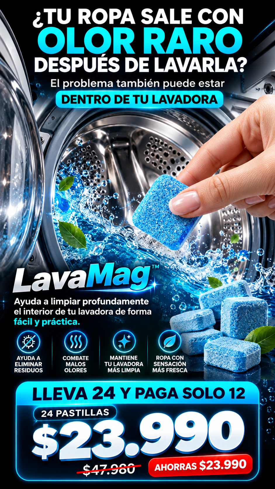 LavaMag™ - Pastillas de Limpieza Profunda para Lavadora