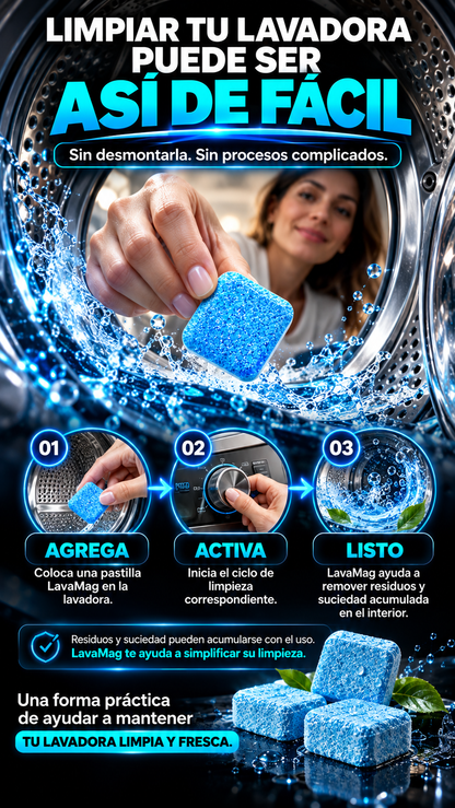 LavaMag™ - Pastillas de Limpieza Profunda para Lavadora