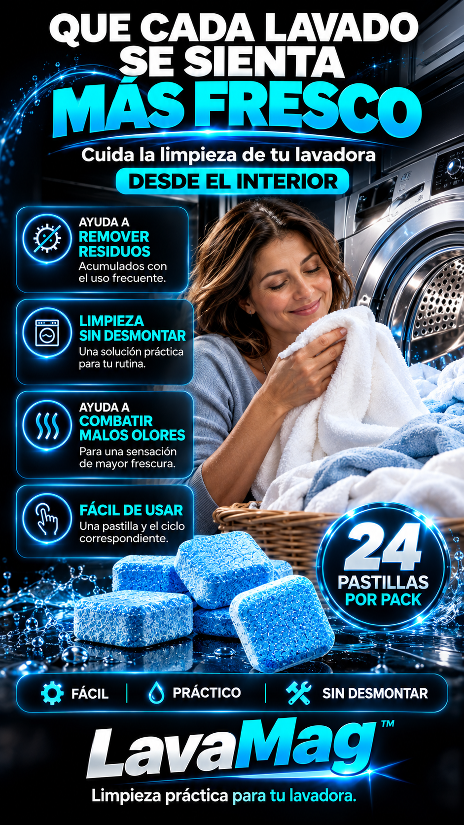 LavaMag™ - Pastillas de Limpieza Profunda para Lavadora