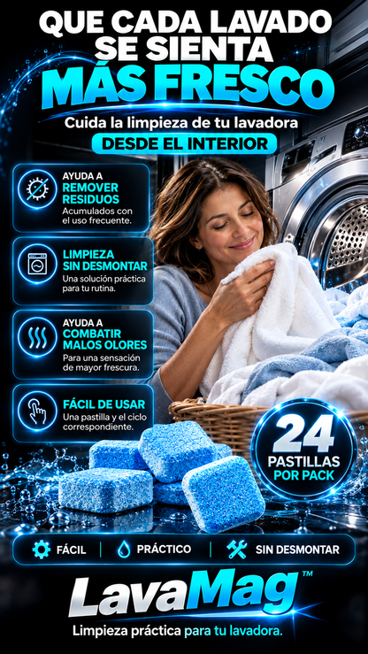 LavaMag™ - Pastillas de Limpieza Profunda para Lavadora